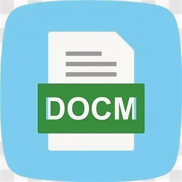 Файл docm. Значок документа для презентации. docm.