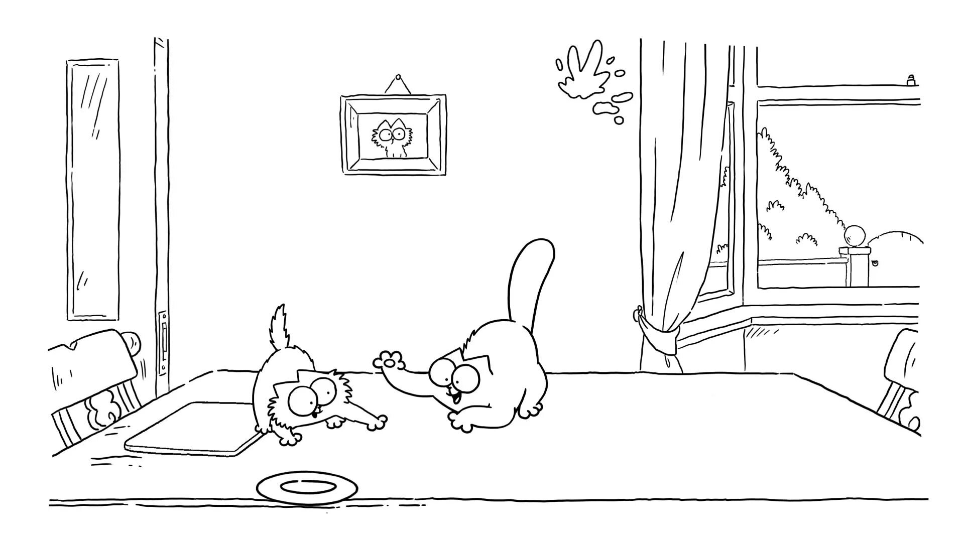 Выкройка кота саймона с яйцами. Кот саймон картинки. Смешные рисунки. Прикольные рисунки. Кот саймона мультсериал кадры.