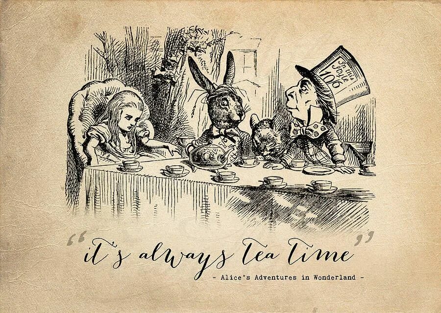 Джон Тенниел безумное чаепитие. Время пить чай Алиса в стране чудес. Льюис Кэрролл Алиса в стране чудес чаепитие. Алиса в стране чудес чаепитие. Алиса пьет чай