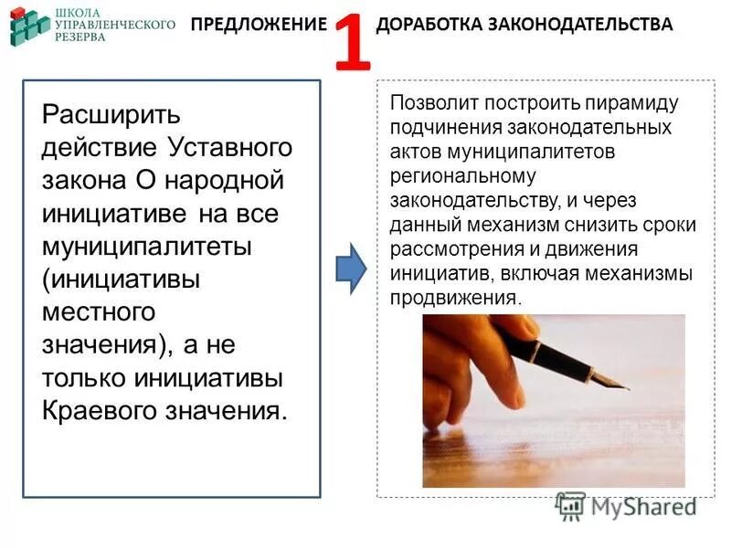 Управленческие предложения