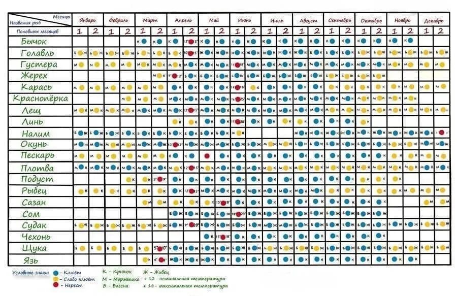 Рыбалка карта клева. Таблица давления ловли рыбы зимой. Рыболовный календарь. Рыбный календарь. Таблица нереста рыбы.
