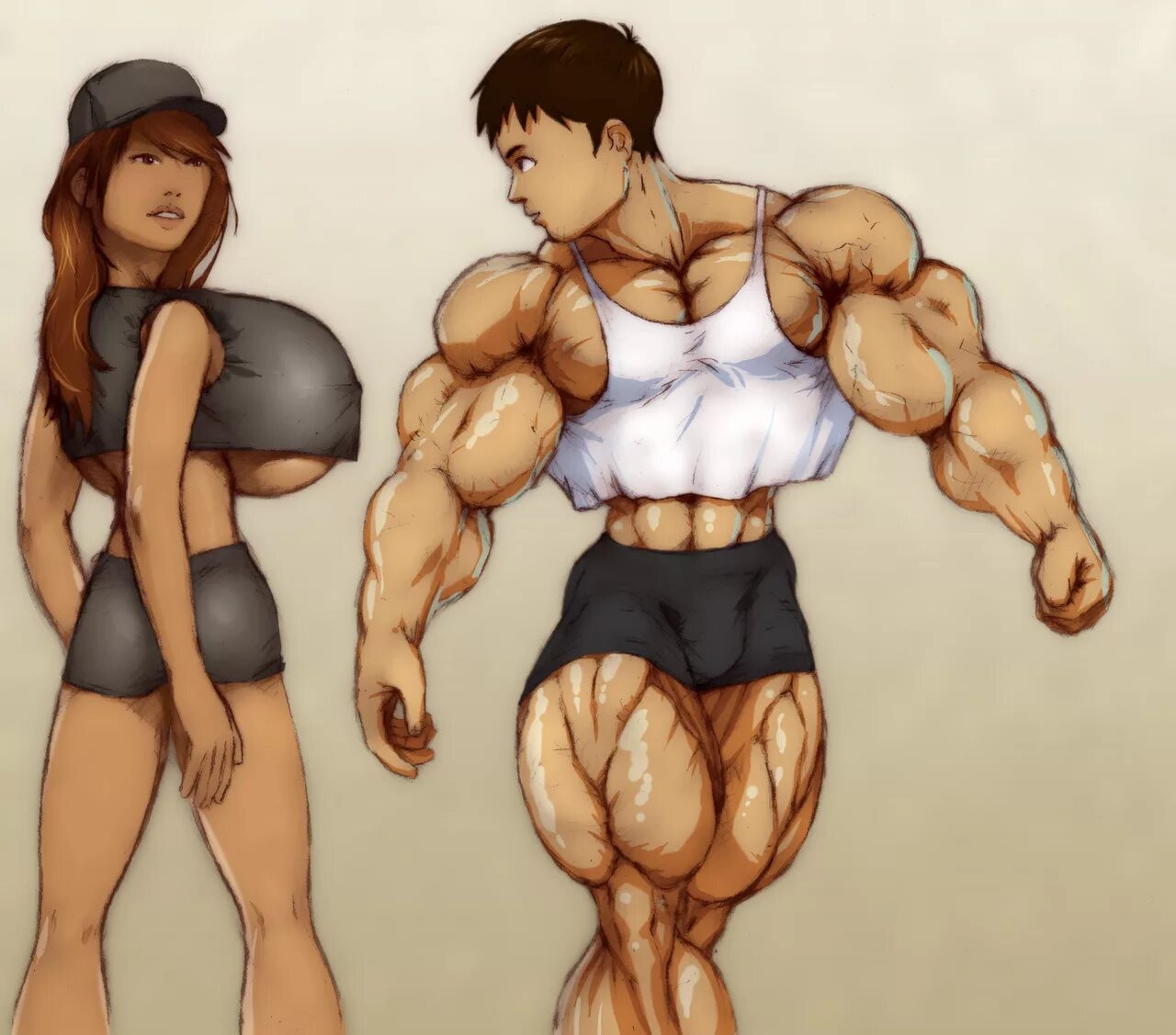 FMG muscle growth Transformations мальчиков. Девочка с гигантскими мускулами. Dick expansion
