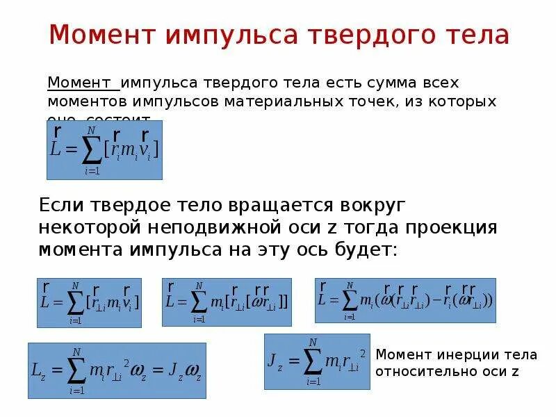 Энергия импульса тела