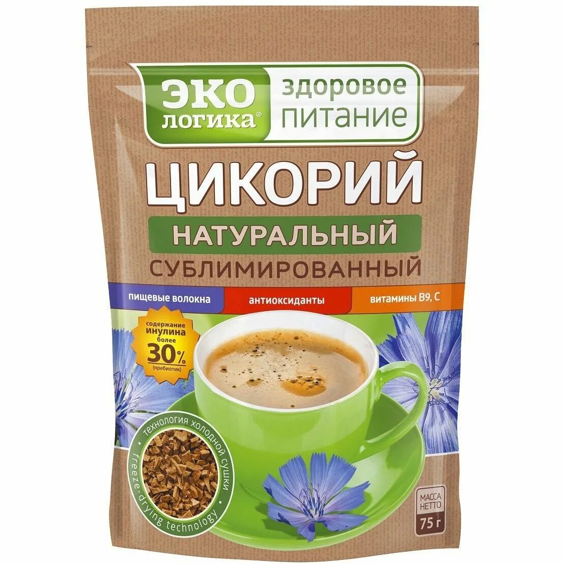 Эко цикорий сублимированный. Цикорий Экологика сублимированный. Эко цикорий, Экологика. Цикорий 150гр.