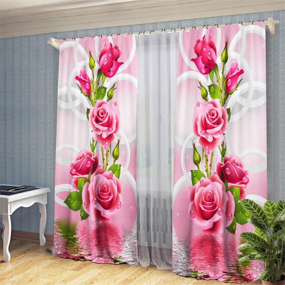 Фотошторы Fresh Art из ткани габардин 150-260 см 2 шт 3D шторы купить в интернет