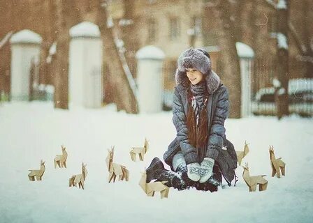 Улица девочка зимой