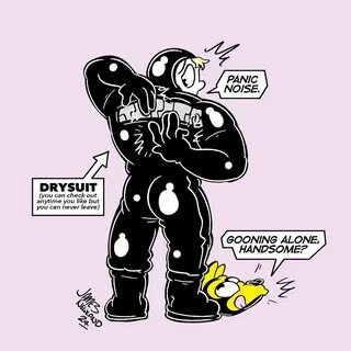 A fact about drysuits, you can't get out of it on your own. 