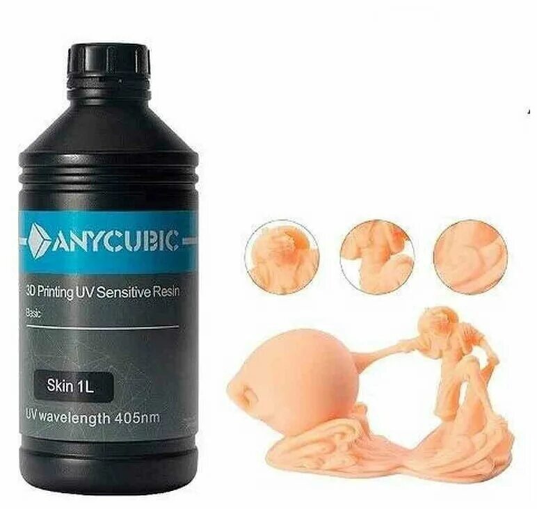 Фотополимер Anycubic Standard Resin+ Grey (1 кг) купить в Москве по выгодной цен
