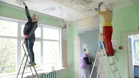 В школе идет ремонт