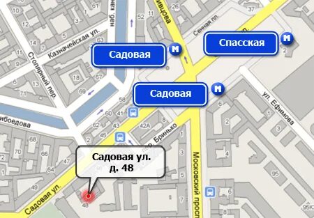 Карта садовой улицы спб