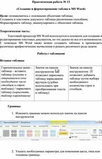 Практическая работа форматирование