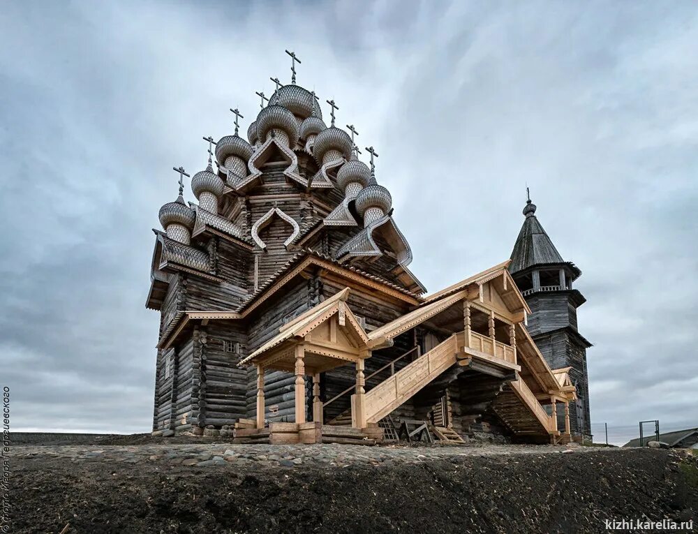 Кижи церковь преображения господня фото Church of the Transfiguration, Kizhi, Medvezhyegorsky District, Karelia, Russia