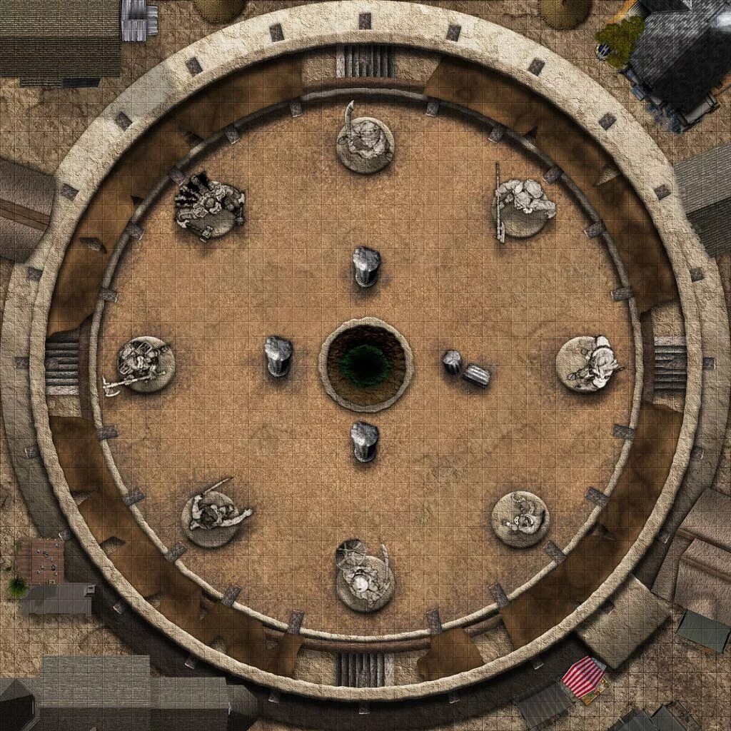 Dnd генераторы. Арена замок днд. арена карта dnd. battle map арена. roll20 арена.