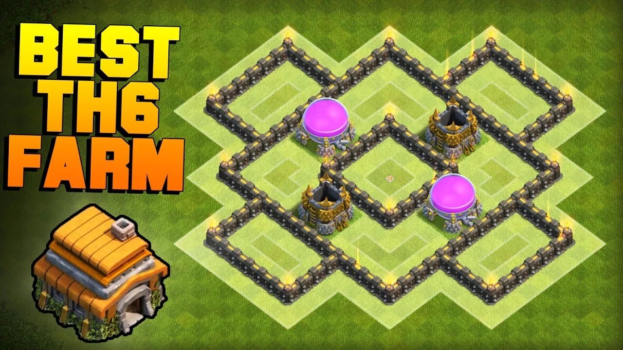 Th 6 base 2. Builder hall 6 base. Town hall 6 defense base. Base coc town hall 6. Base 6.