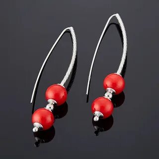 Серьги с кораллом