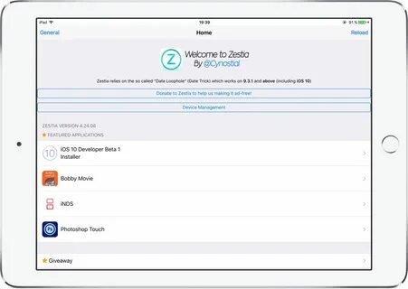 Zestia ios 10