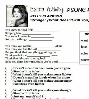 Kelly clarkson stronger текст