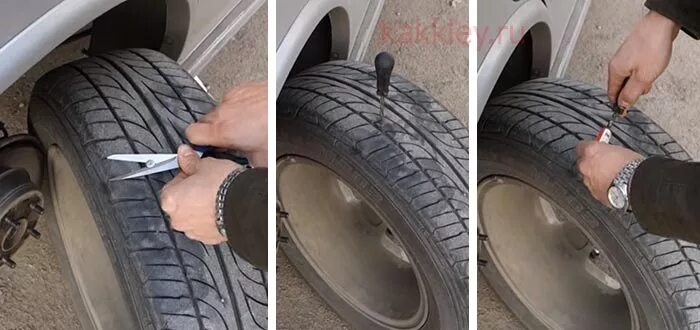 Как заделать бескамерную шину