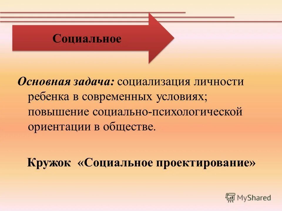 Основных задачах социализации