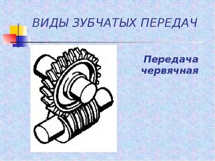Типы шестерен