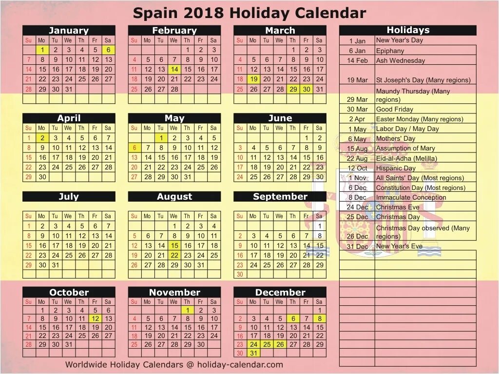 Календарь 1024. Календарь праздников в Испании. Holiday Calendar. Испанские праздники список. Holiday Calendar England.