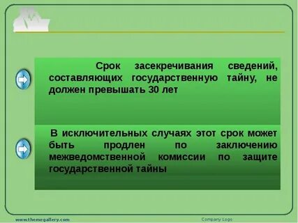 Срок засекречивания государственной тайны