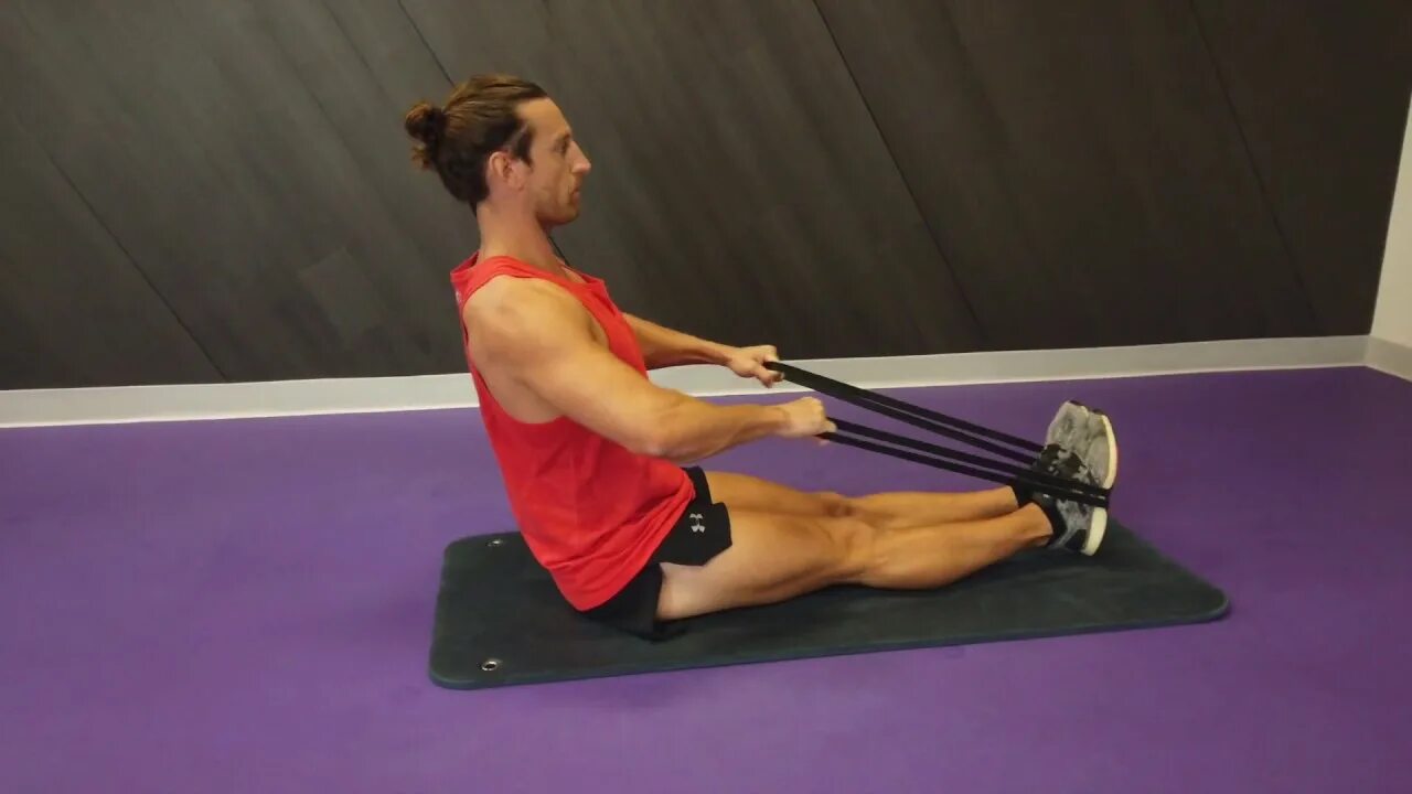 Exercises youtube. Resistance Band Row упражнение для спины. Banded Row.