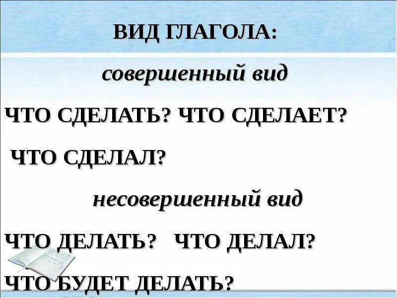 Поставить вид глагола. Совершенный и несовершенный вид. Совершенный и несовершенный вид глагола 4 класс. Совершенно несовершенный вид глагола.