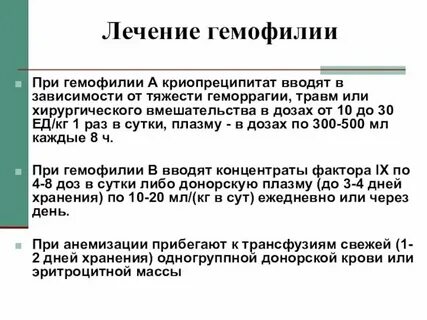 Тест гемофилия по утвержденным клиническим рекомендациям 2023
