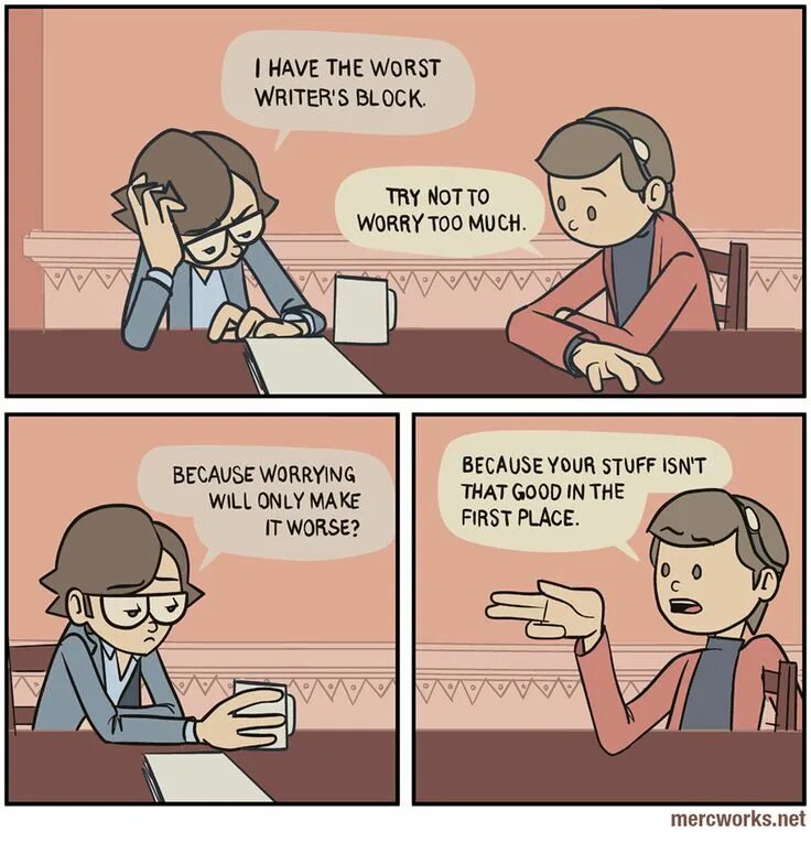 Writing you are here