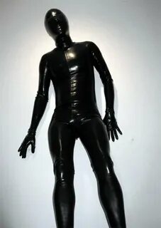 Latex rubber catsuit