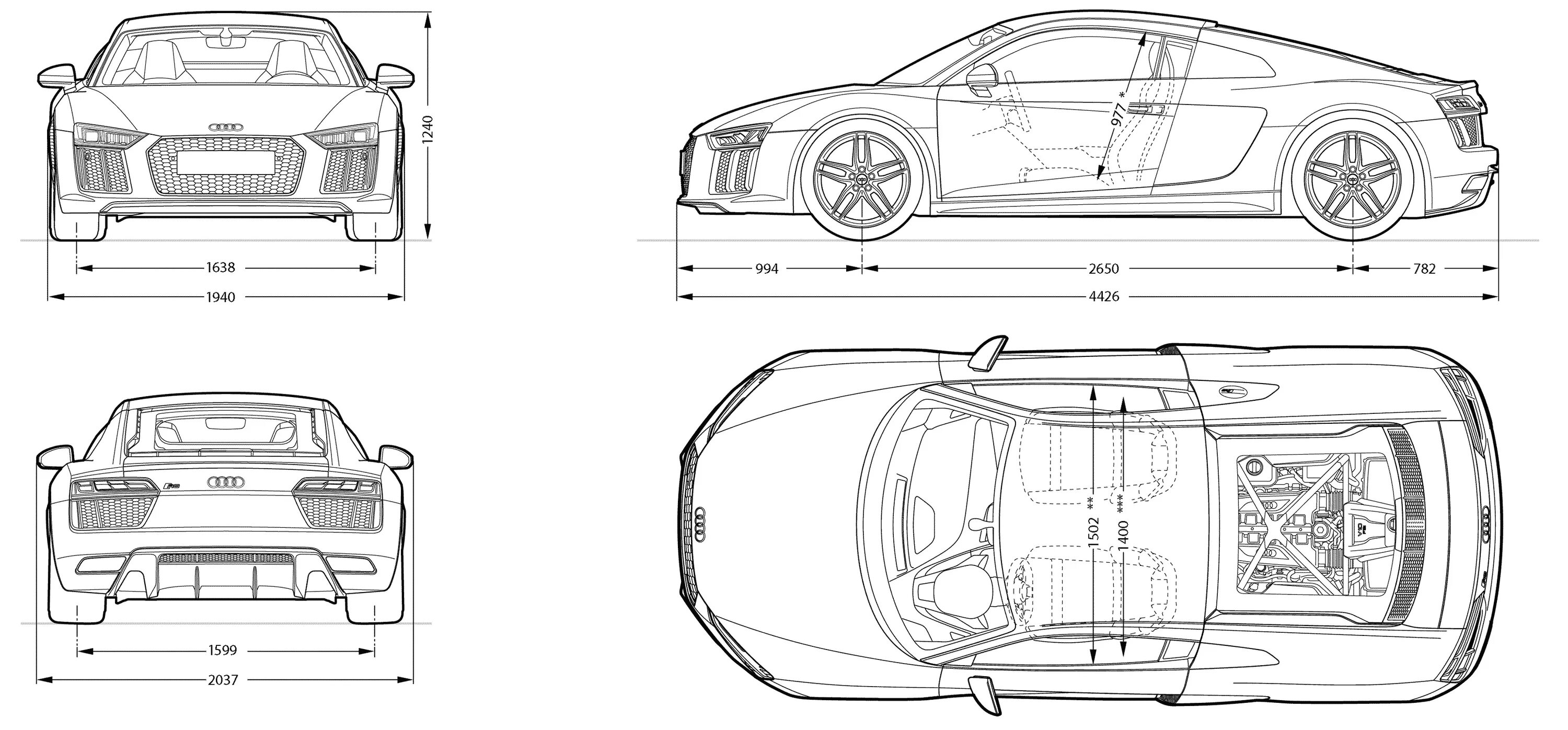 Чертеж машины с размерами для моделирования Blueprints: Lamborghini Murcielago Lamborghini pictures, Blueprints, Concept car
