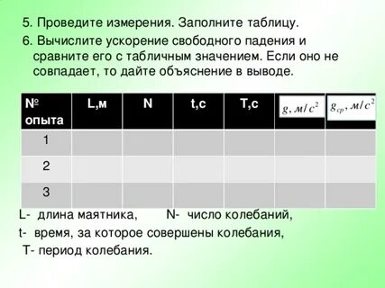 Получить таблицу значений