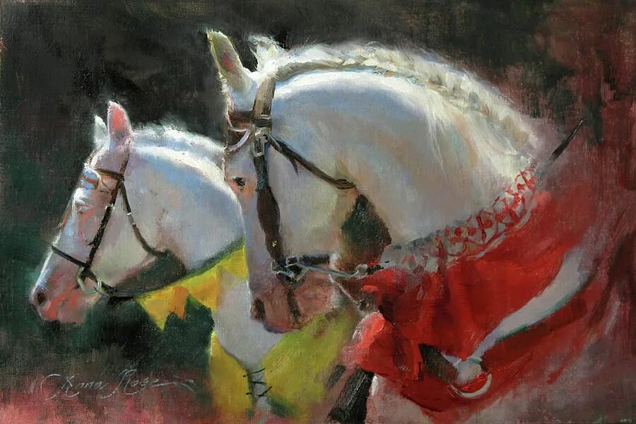 King horses. Anna Rose Bain художник.