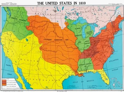 Карта сша 1800