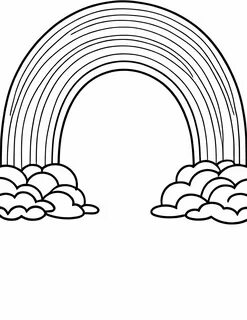 Раскраски Радуга распечатать бесплатно - happybrushes