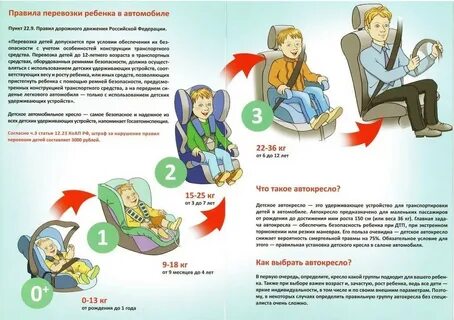 Как можно перевозить ребенка в машине