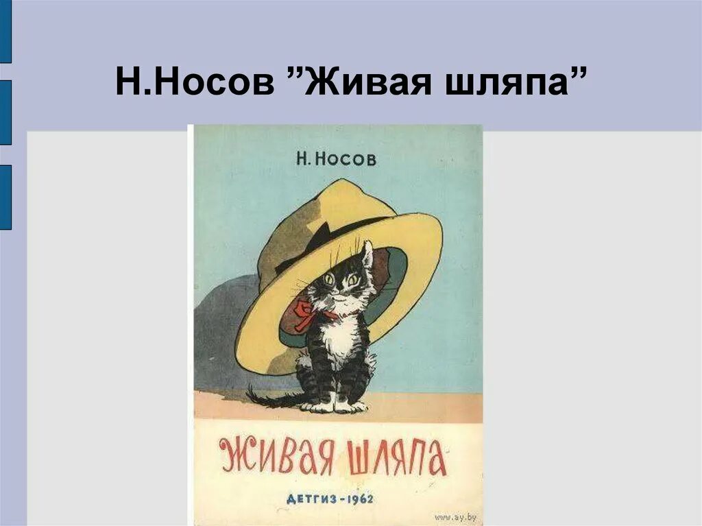 Произведение н.Носова Живая шляпа. Н Н Носов Живая шляпа презентация 2 класс презентация. Произведение н н Носова Живая шляпа. Н.Н.носовым "Живая шляпа"..