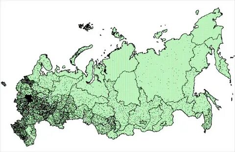 Карта плотности россии