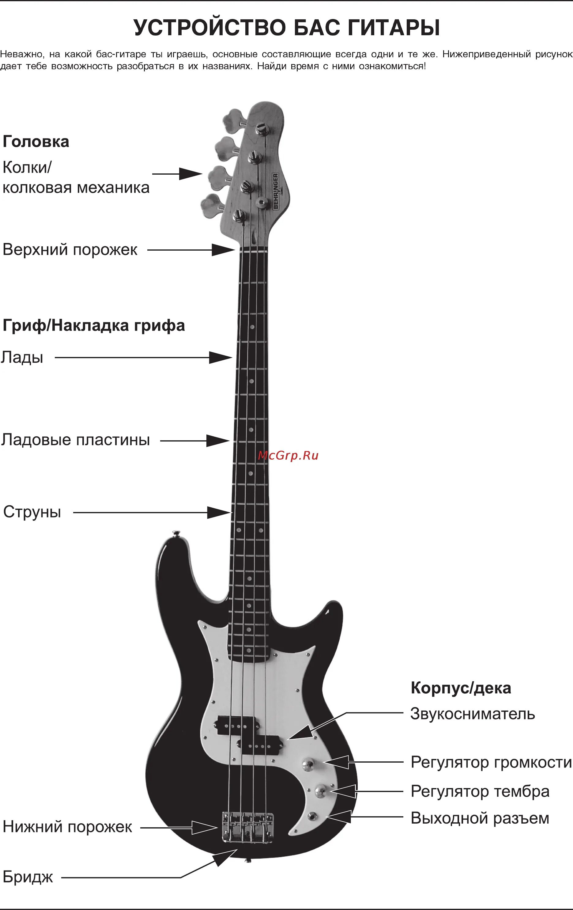 Строение электро бас гитары. Составные части бас гитары. Бас гитара составляющие. Строение бас гитары.