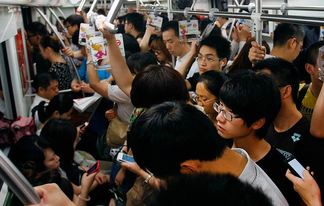 Crowded more crowded the most crowded