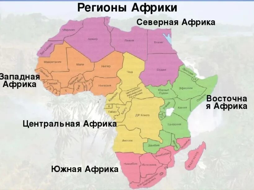 Деление Африки на регионы. Регионы Северной Западной центральной Восточной и Южной Африки. Страны Западной и центральной Африки на карте. Северная Западная Центральная Восточная и Южная Африка.