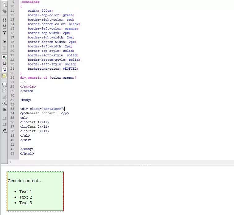 Border color css. Bordercolor в html. ul html. border-right-width: 2px.