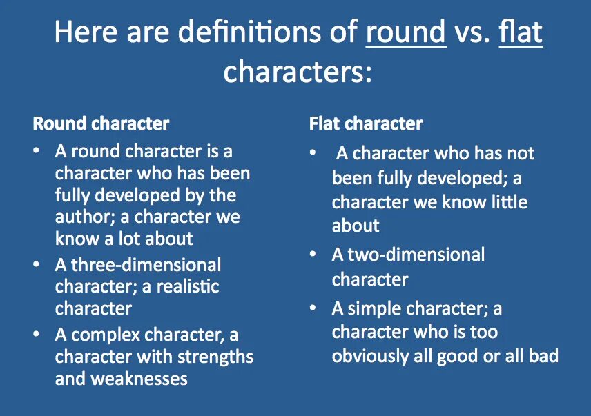 Character examples. Round, Flat, static, Dynamic,. Flat and Round characters. Character Definition. Static and Dynamic characters.