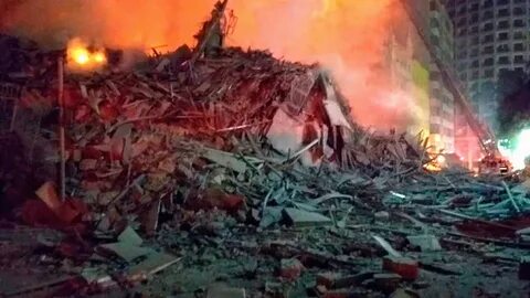 The fire destroyed the building