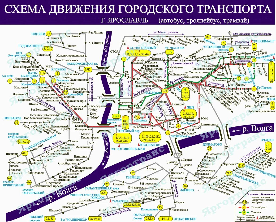 Названия остановок транспорта