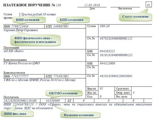 Реквизиты есн. Образец платежного поручения от физического лица юридическому. Образец платежки по налогу за 3 лицо. Платежка от физ лица юр лицу. Платежное поручение образец заполнения оплата по счету.