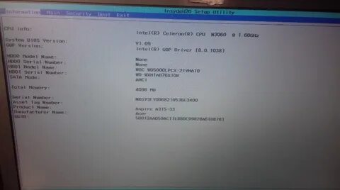 Acer aspire a315 bios
