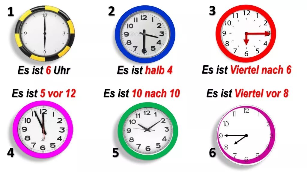 Часы по немецки. Время по немецки. Время на немецком циферблат. Время по часам со стрелками на немецком.