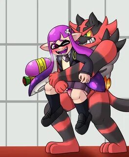 yoshimister, incineroar, inkling, nintendo, pokemon sm, splatoon, super sma...